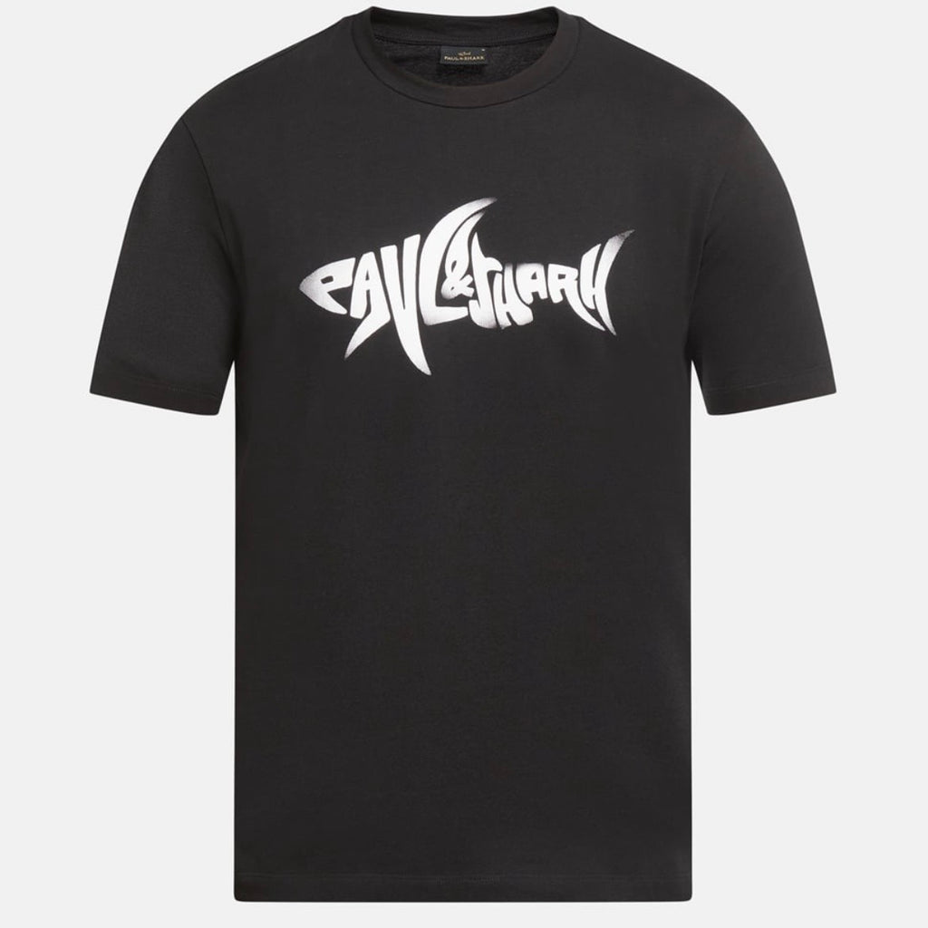 T-shirt Paul & Shark — Noir Logo Requin