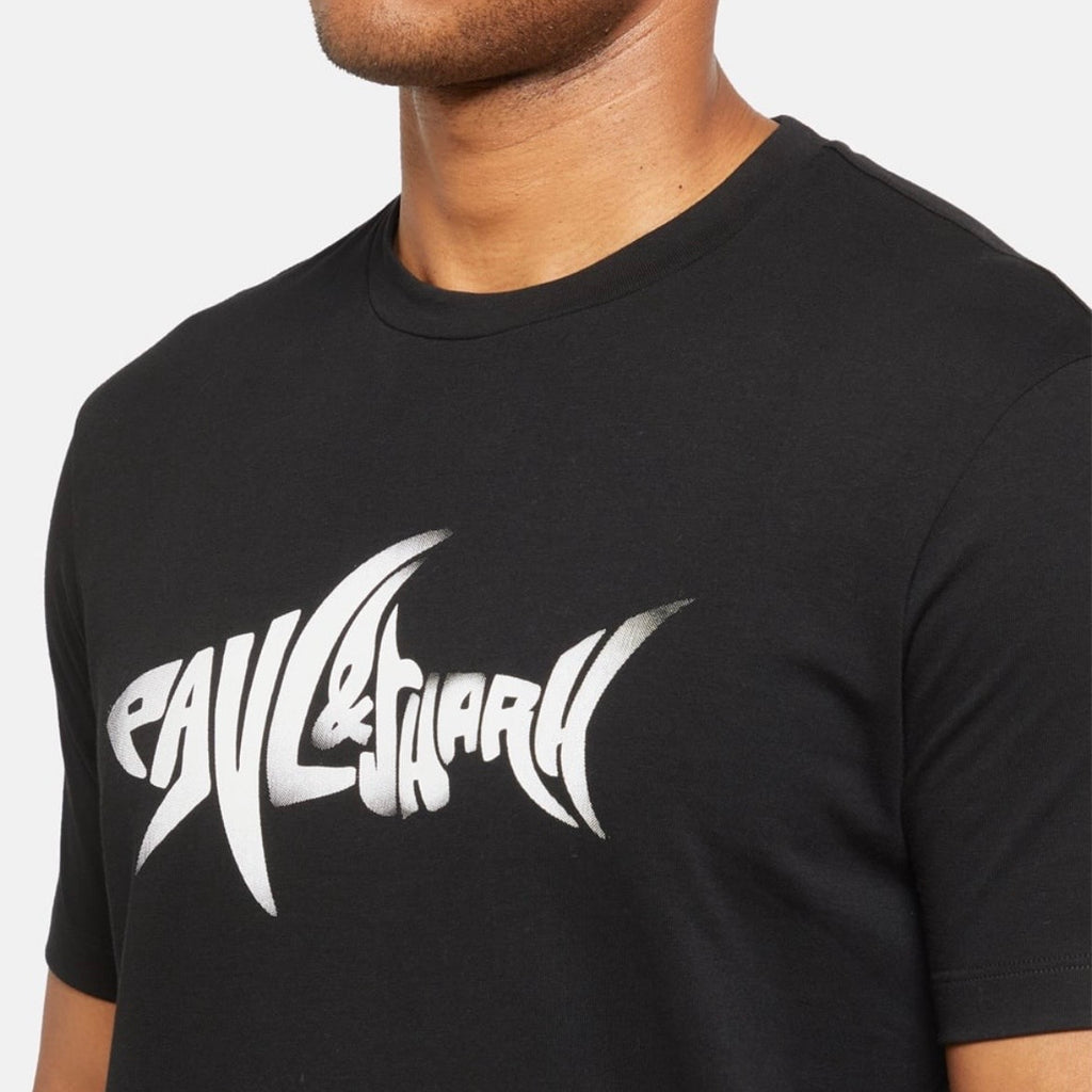 T-shirt Paul & Shark — Noir Logo Requin
