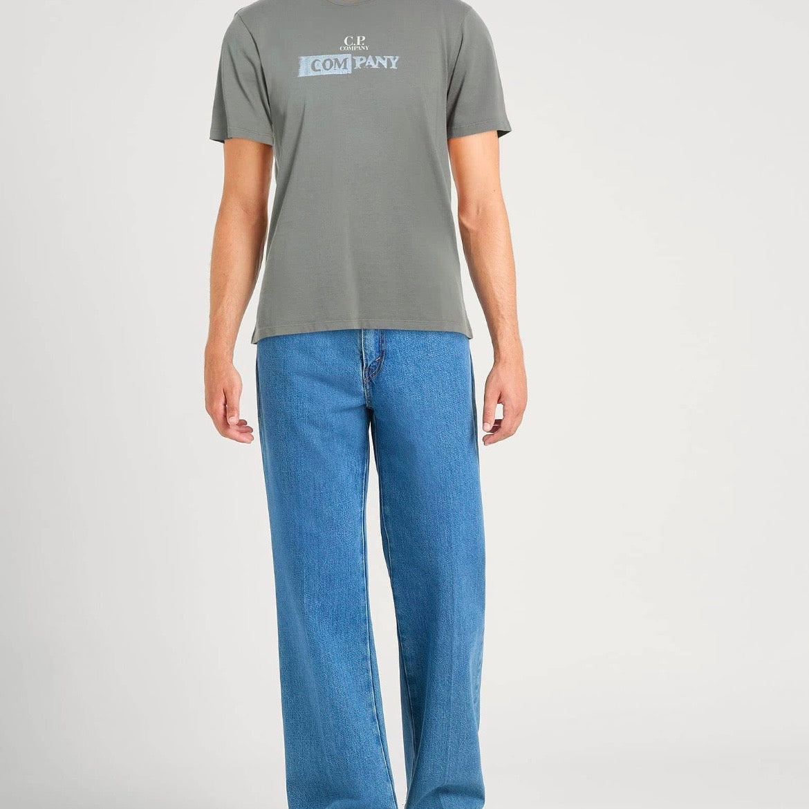 T-Shirt C.P. Company Logo Vintage - Gris Kaki