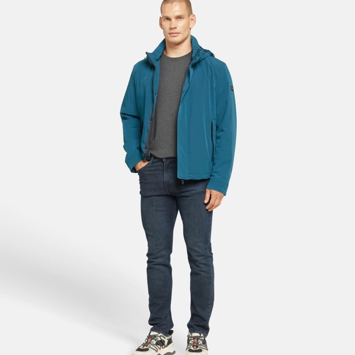 Blouson à Capuche Paul & Shark — Bleu Pétrole