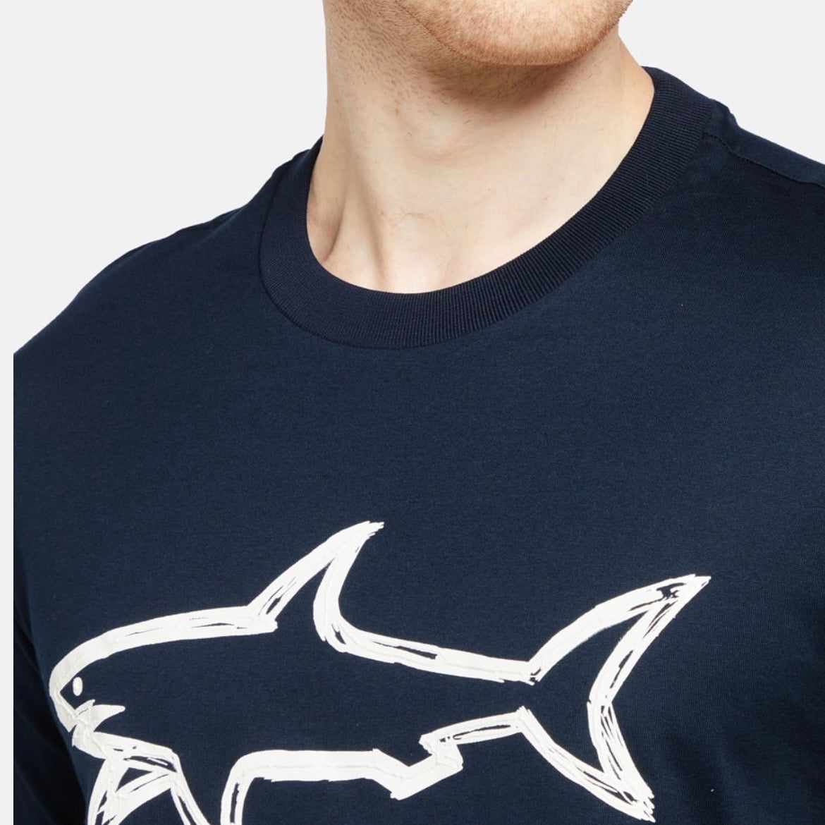 T-shirt Paul & Shark — Bleu Marine Requin Dessiné