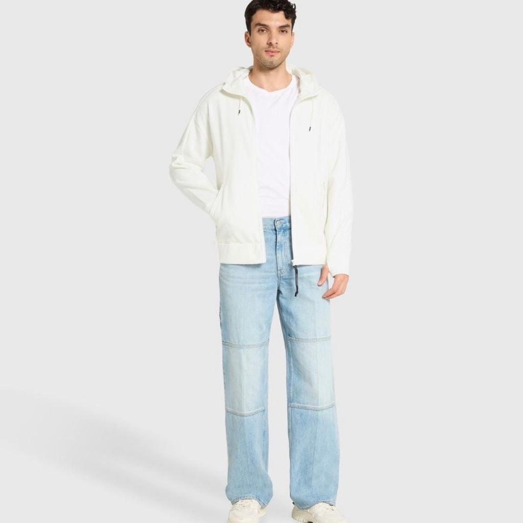 Sweat Zippé à Capuche C.P. Company Premium - Blanc