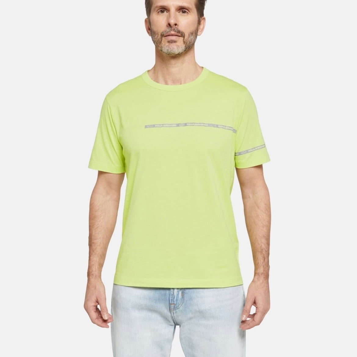 T-shirt Paul & Shark — Jaune Fluo Bande Logo