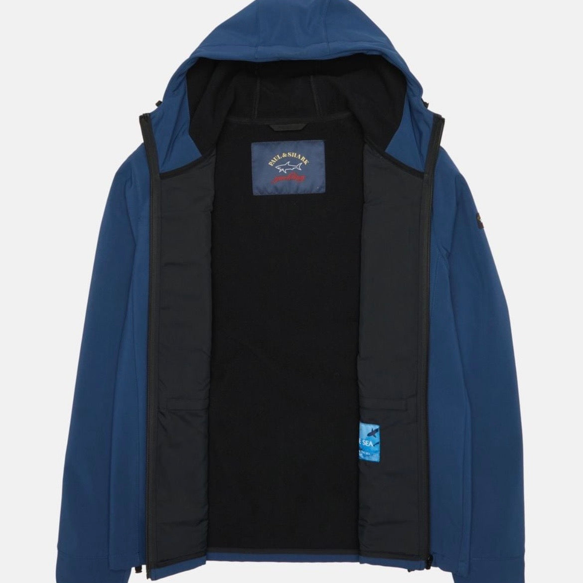 Veste Softshell à Capuche Paul & Shark — Bleu Marine