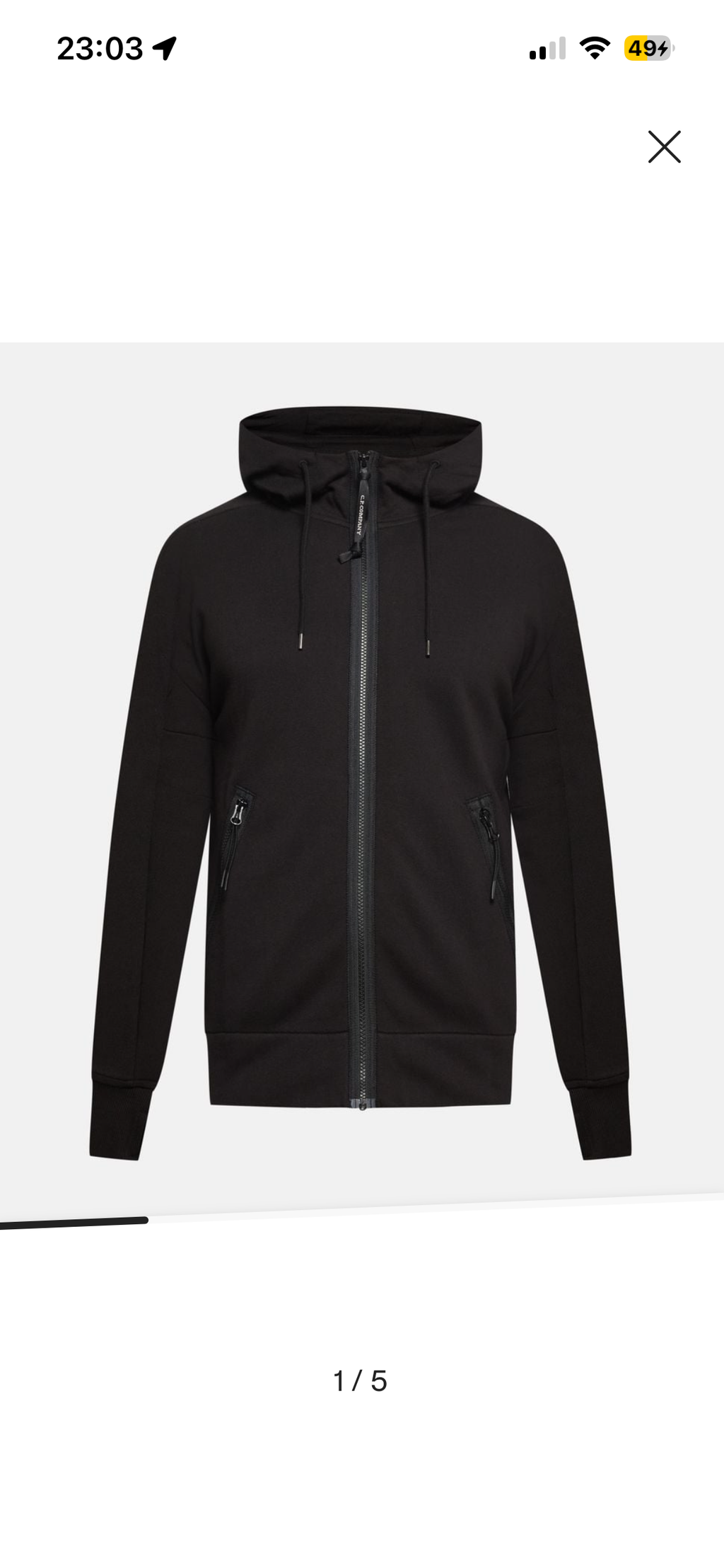 Sweat Zippé à Capuche C.P. Company - Noir