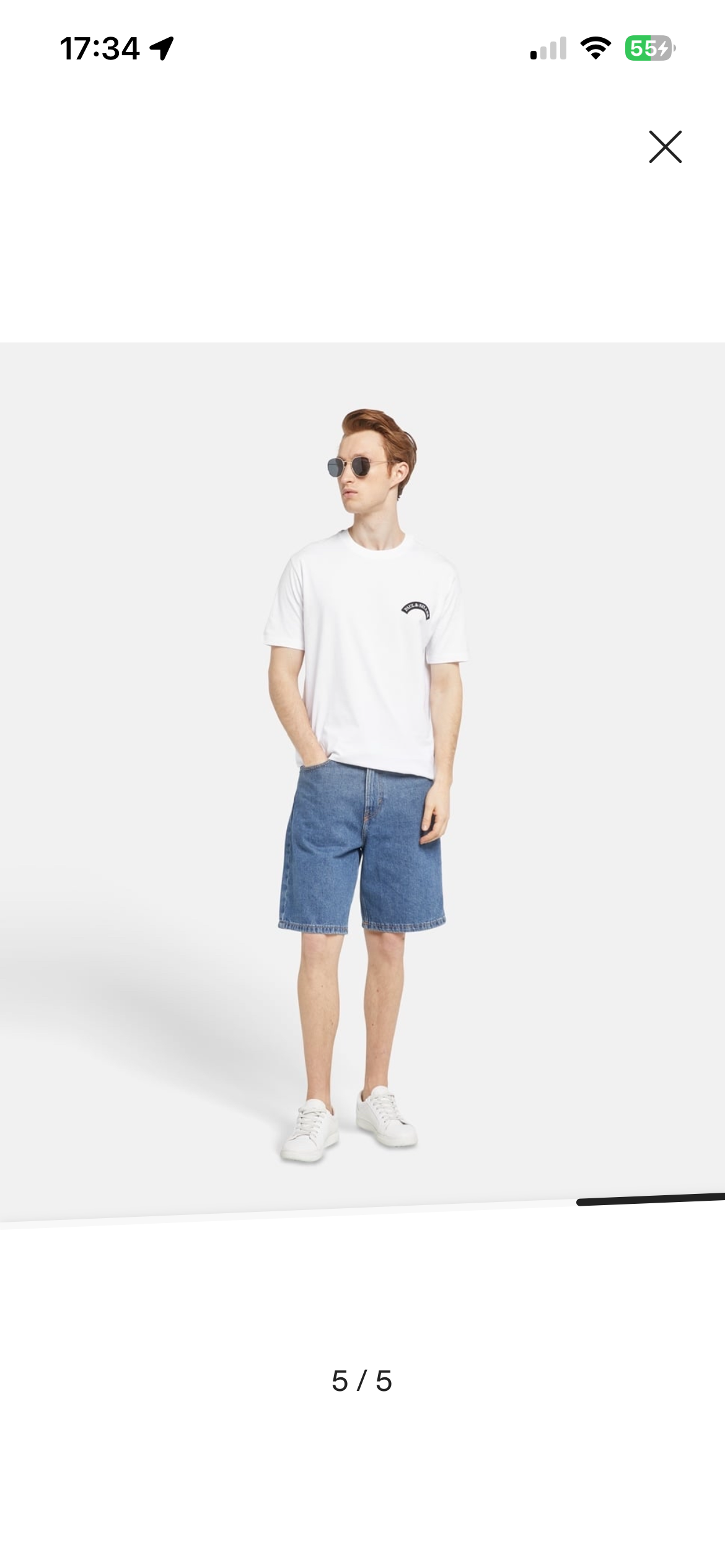 T-shirt Paul & Shark — Blanc Patch Arqué
