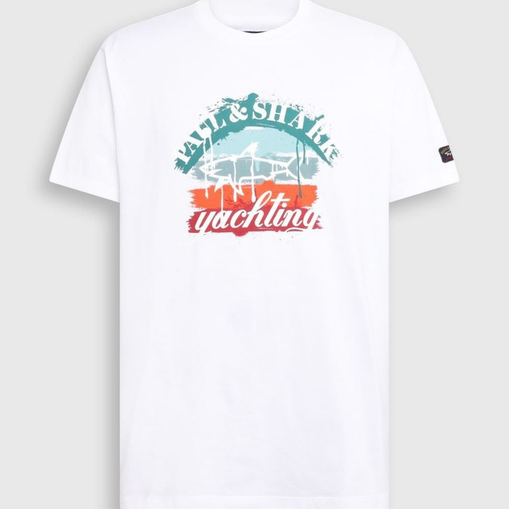 T-shirt Paul & Shark — Blanc Yachting Vintage