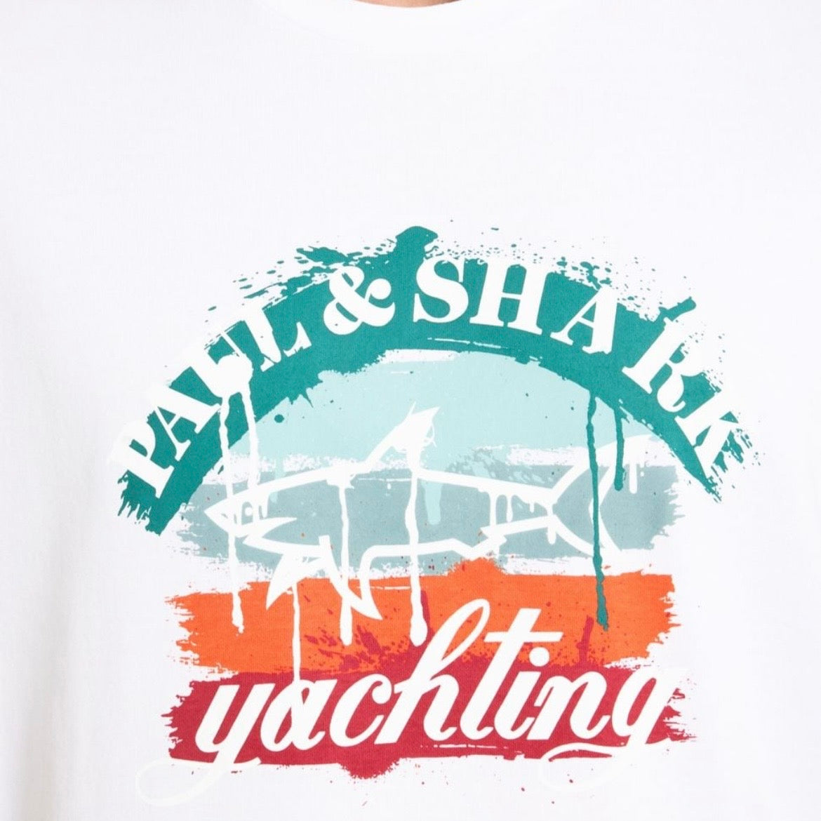 T-shirt Paul & Shark — Blanc Yachting Vintage