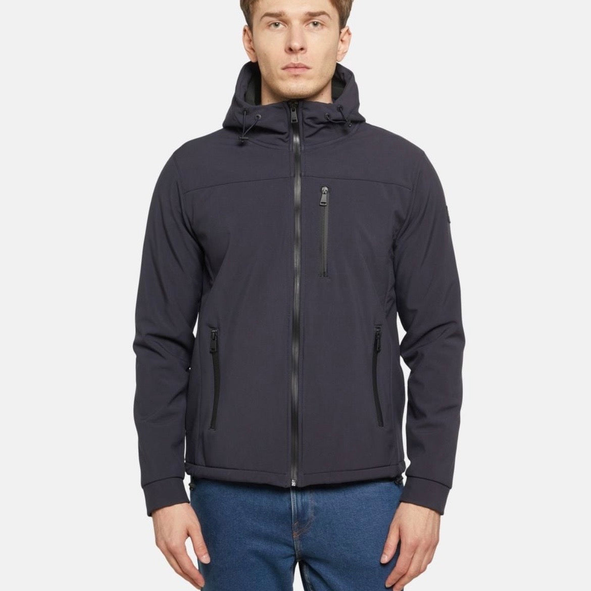Veste Softshell à Capuche Paul & Shark — Bleu Nuit