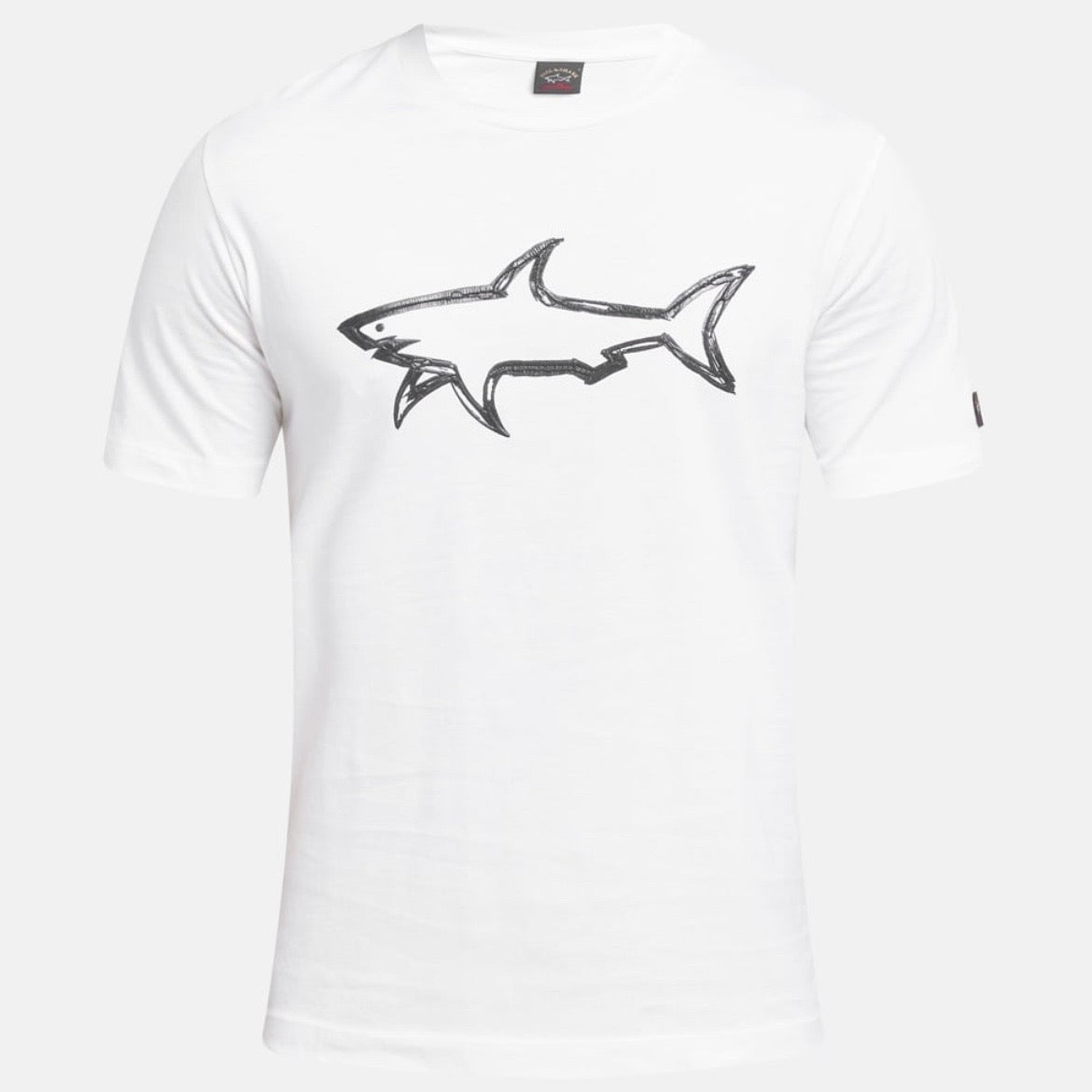 T-shirt Paul & Shark — Blanc Requin Dessiné
