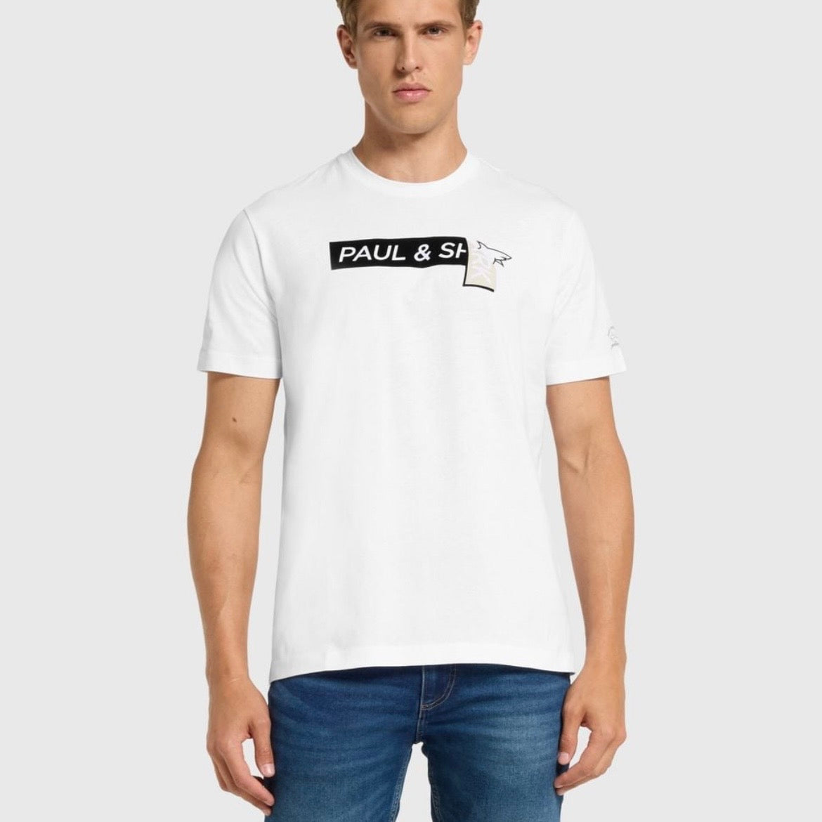 T-shirt Paul & Shark — Blanc Logo Bandeau
