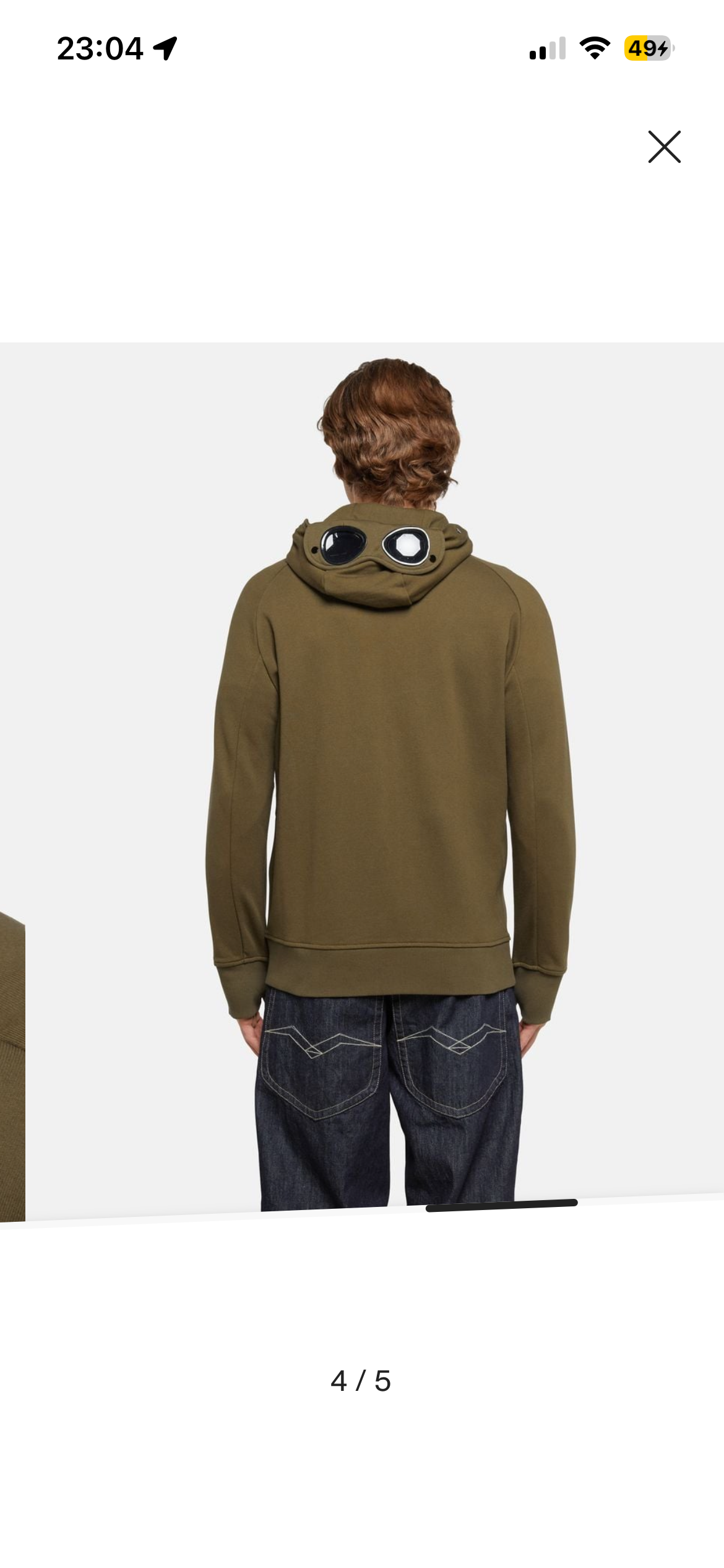 Sweat Zippé à Capuche C.P. Company - Vert Kaki