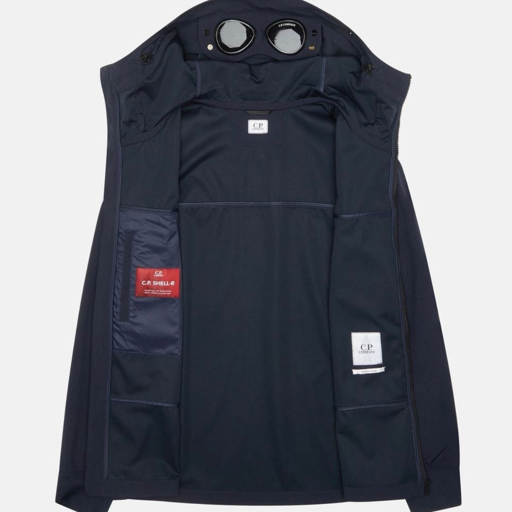 Veste à Capuche C.P. Company lunettes Bleu Marine