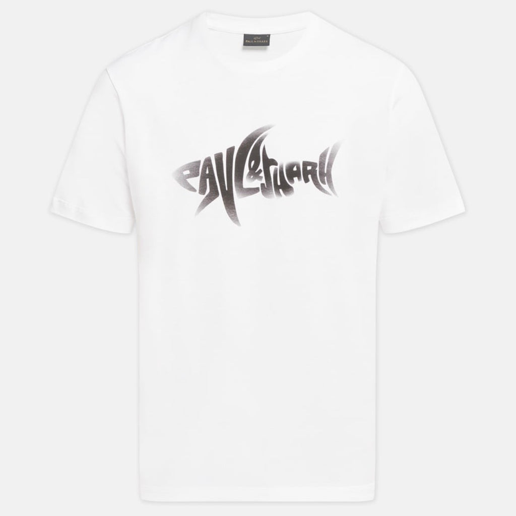 T-shirt Paul & Shark — Blanc Logo Requin