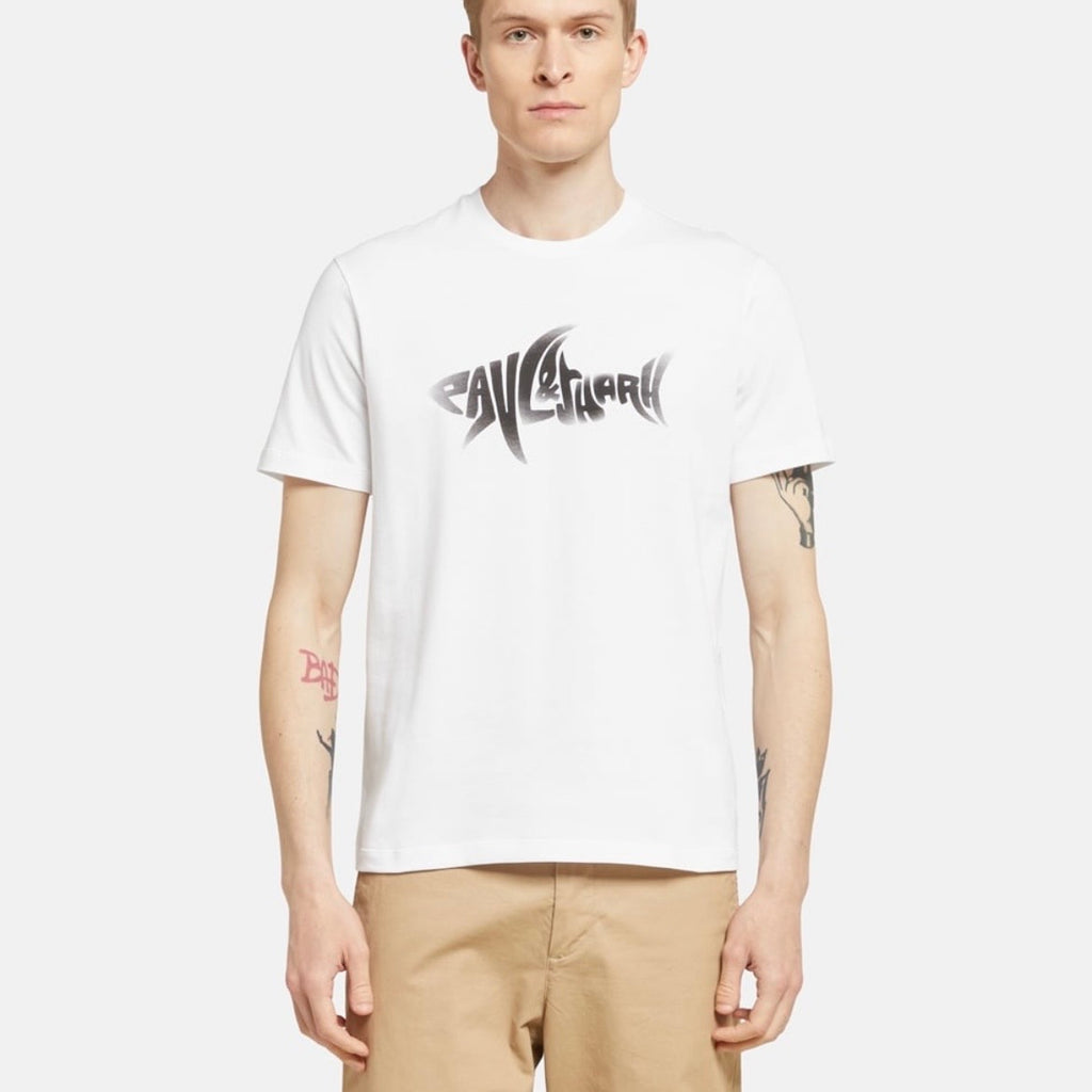 T-shirt Paul & Shark — Blanc Logo Requin
