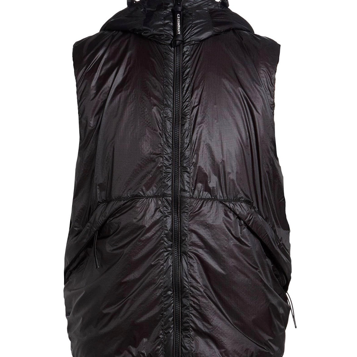 Gilet Doudoune Sans Manches à Capuche C.P. Company - Noir