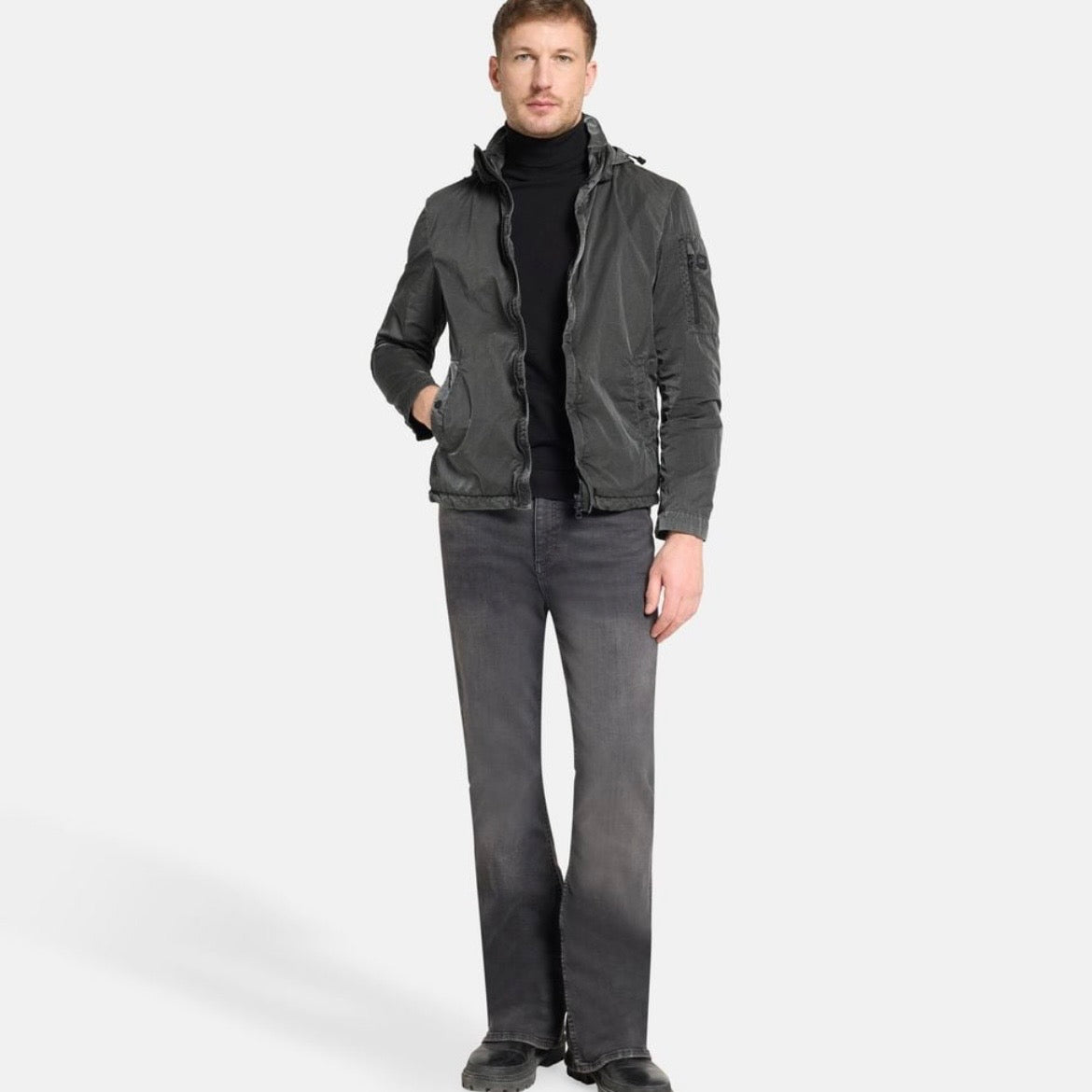 Veste Courte à Capuche Paul & Shark — Gris Anthracite