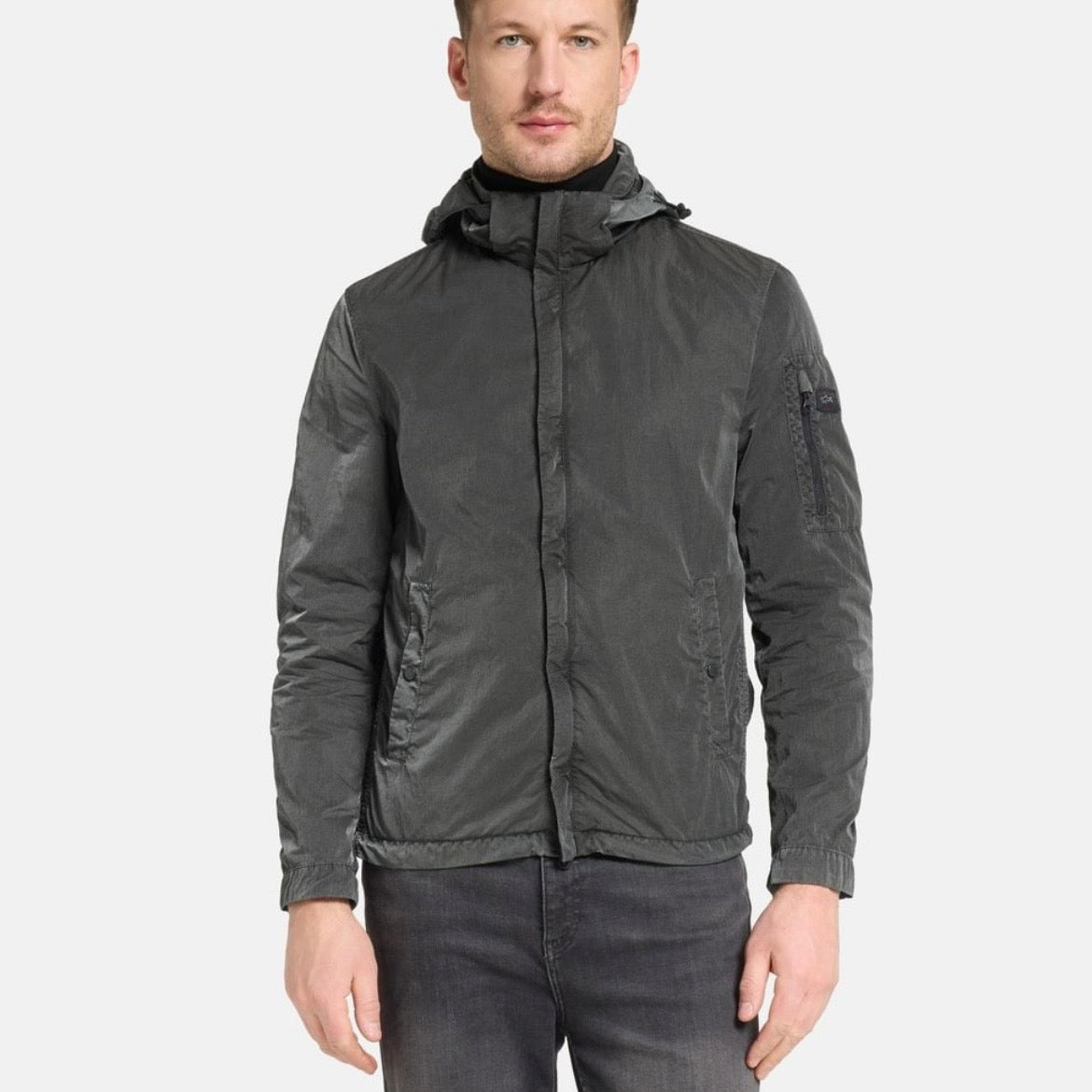 Veste Courte à Capuche Paul & Shark — Gris Anthracite
