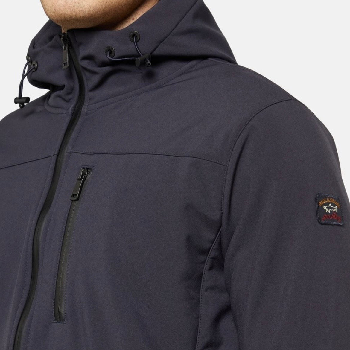 Veste Softshell à Capuche Paul & Shark — Bleu Nuit