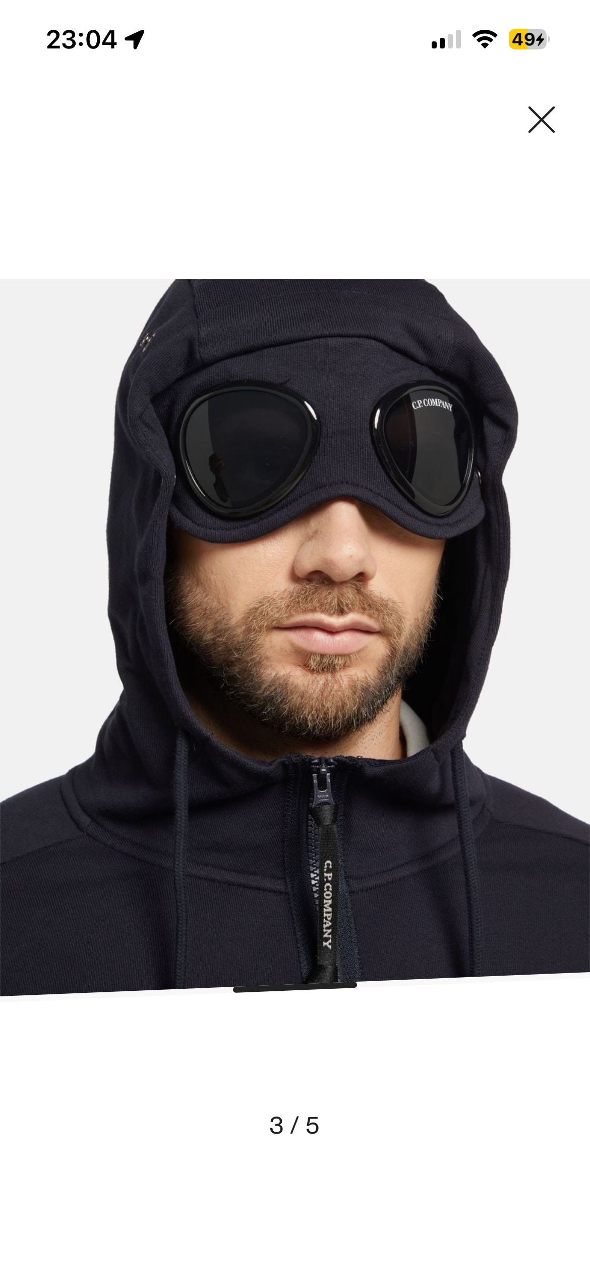 Sweat Zippé à Capuche C.P. Company - Bleu Marine