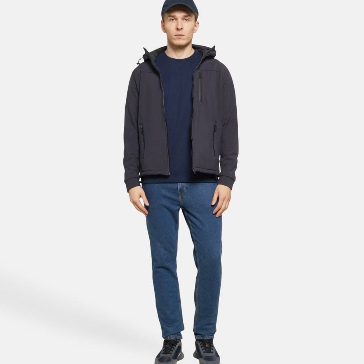Veste Softshell à Capuche Paul & Shark — Bleu Nuit