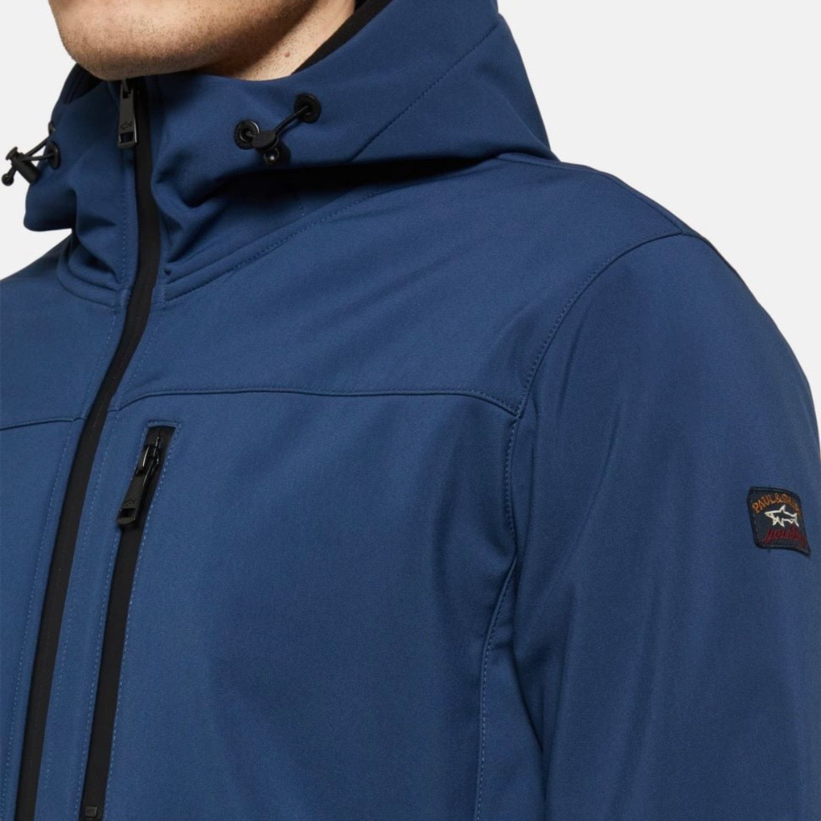 Veste Softshell à Capuche Paul & Shark — Bleu Marine