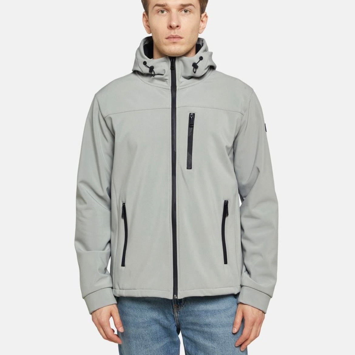 Veste Softshell à Capuche Paul & Shark — Gris Clair
