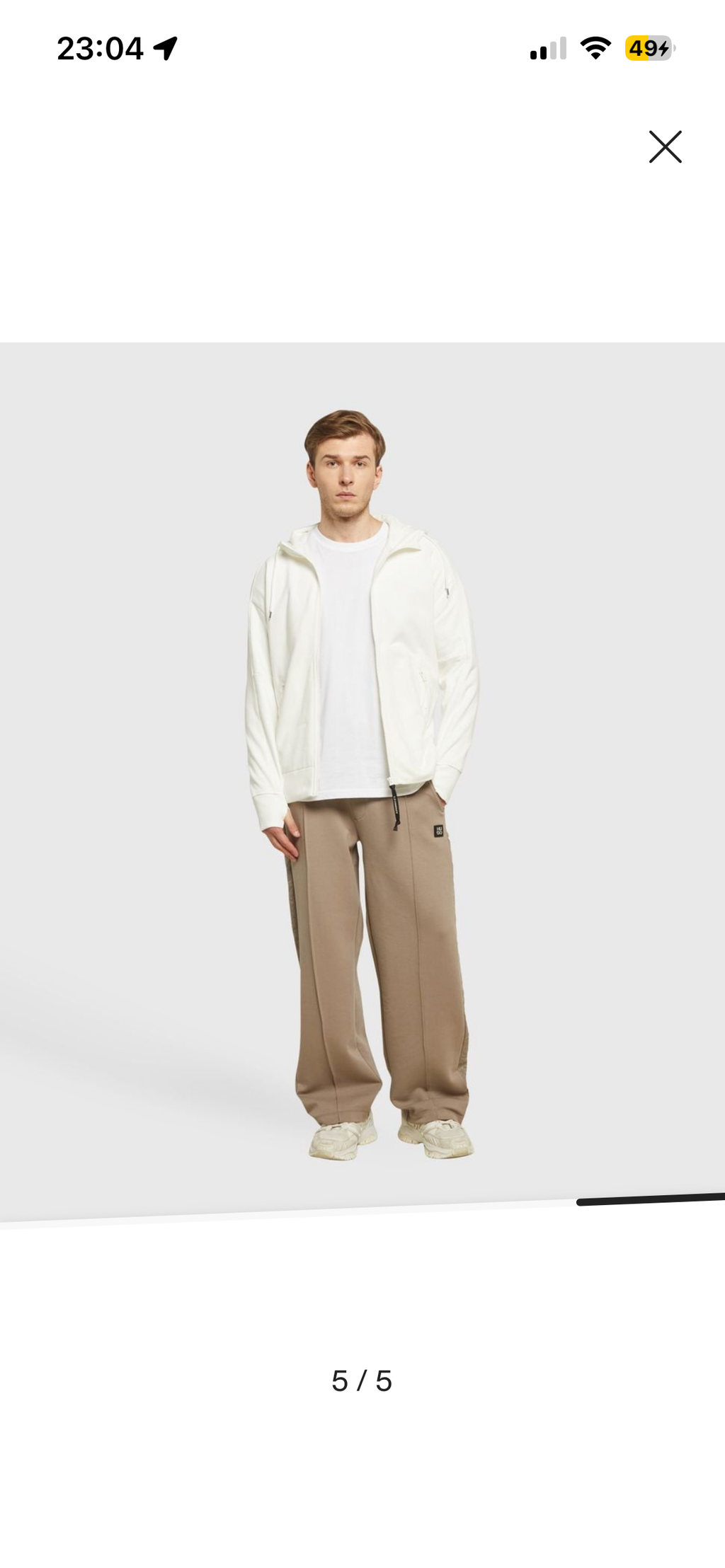 Sweat Zippé à Capuche C.P. Company - Blanc