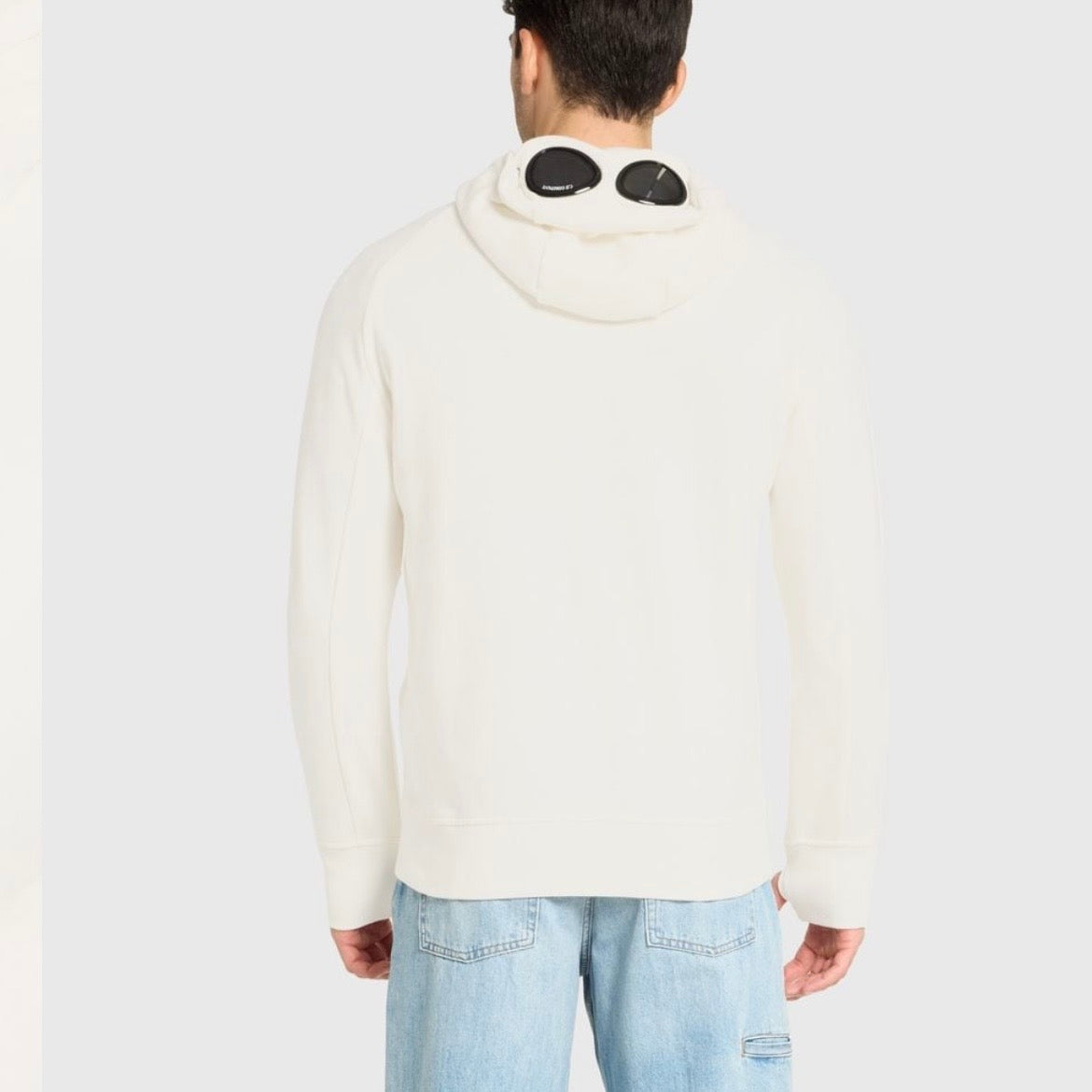 Sweat Zippé à Capuche C.P. Company Premium - Blanc