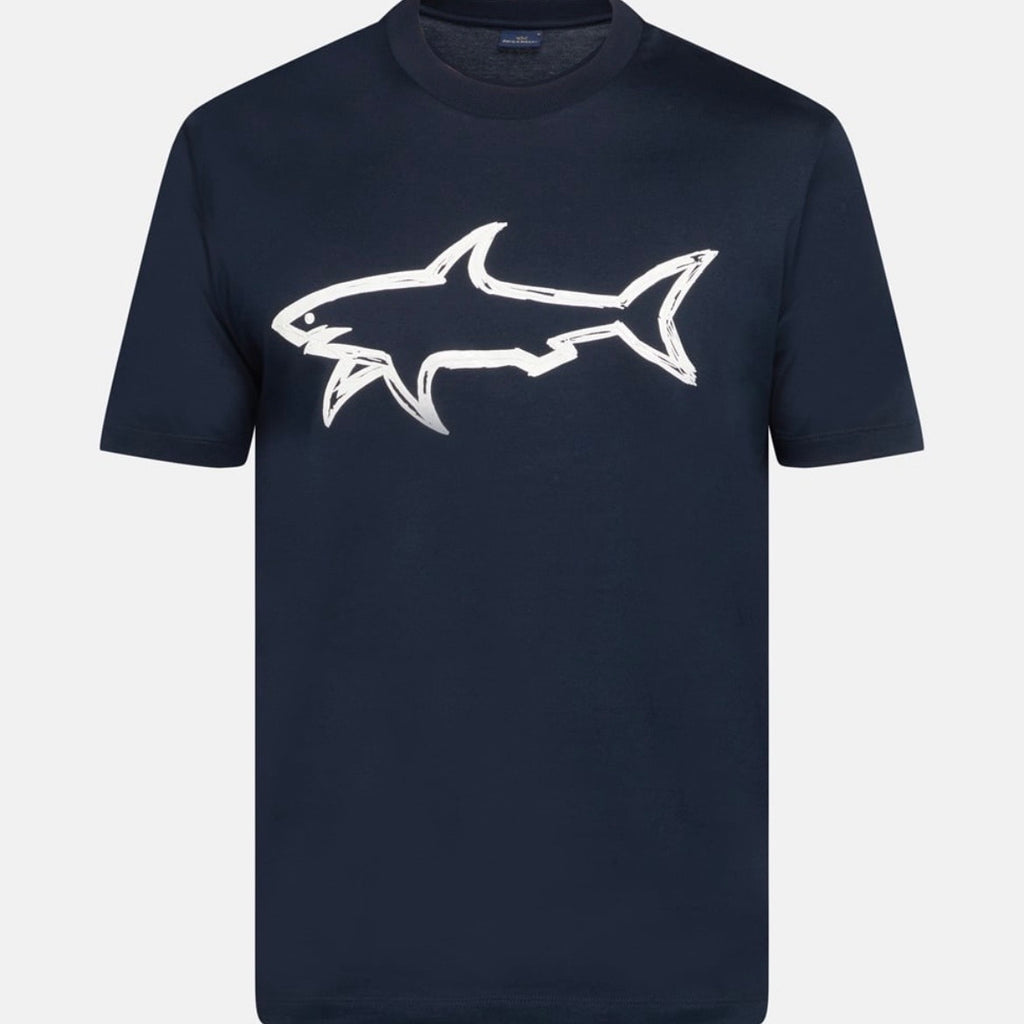 T-shirt Paul & Shark — Bleu Marine Requin Dessiné