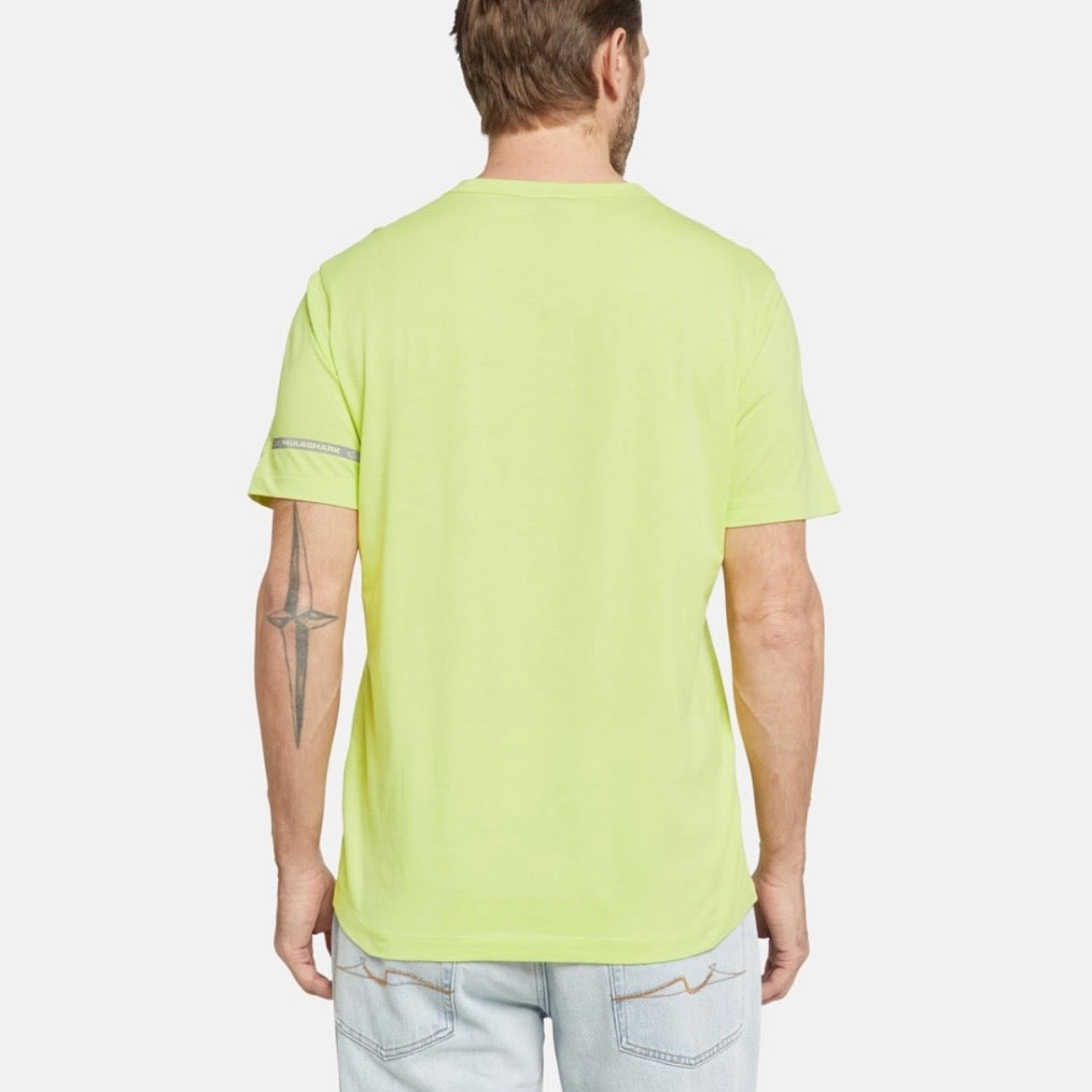 T-shirt Paul & Shark — Jaune Fluo Bande Logo
