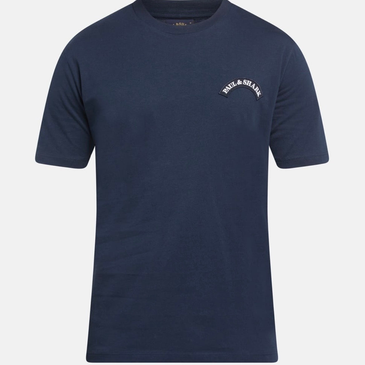 T-shirt Paul & Shark — Bleu Marine Patch Arqué