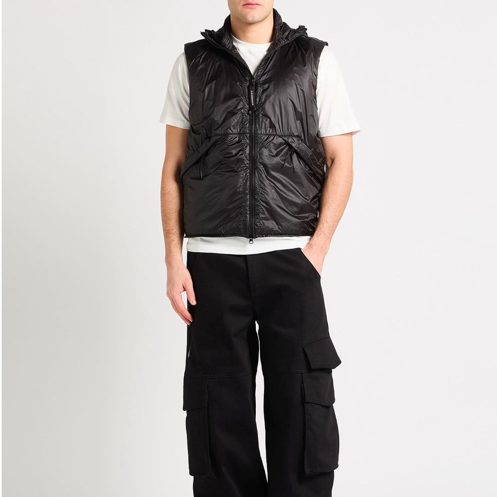 Gilet Doudoune Sans Manches à Capuche C.P. Company - Noir