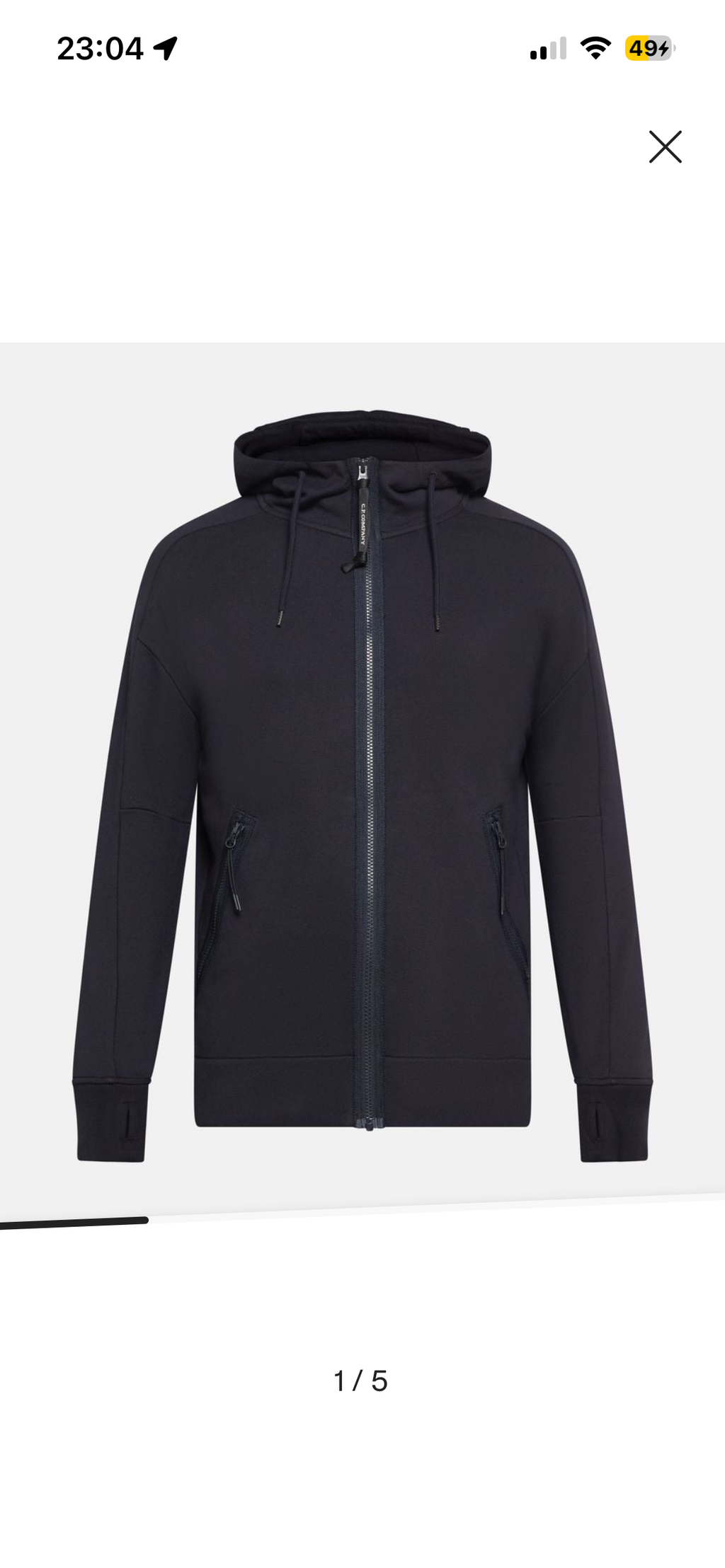 Sweat Zippé à Capuche C.P. Company - Bleu Marine