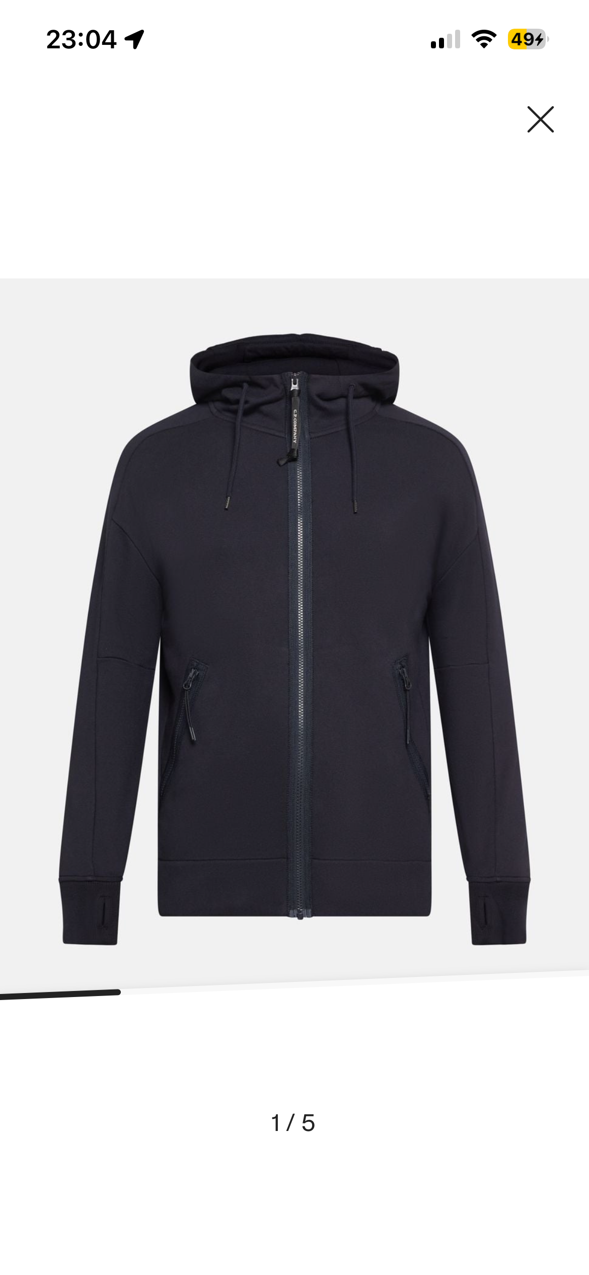 Sweat Zippé à Capuche C.P. Company - Bleu Marine