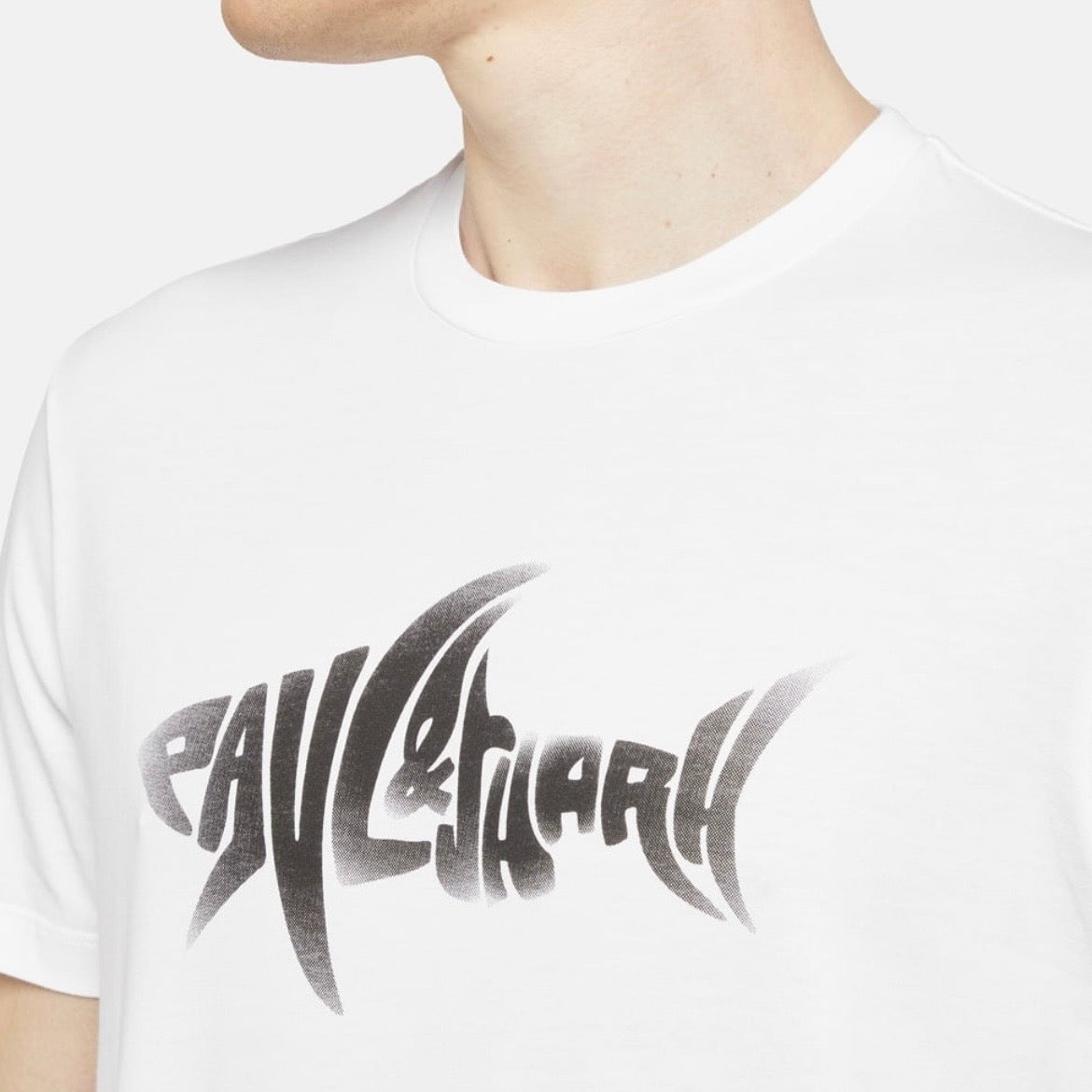 T-shirt Paul & Shark — Blanc Logo Requin