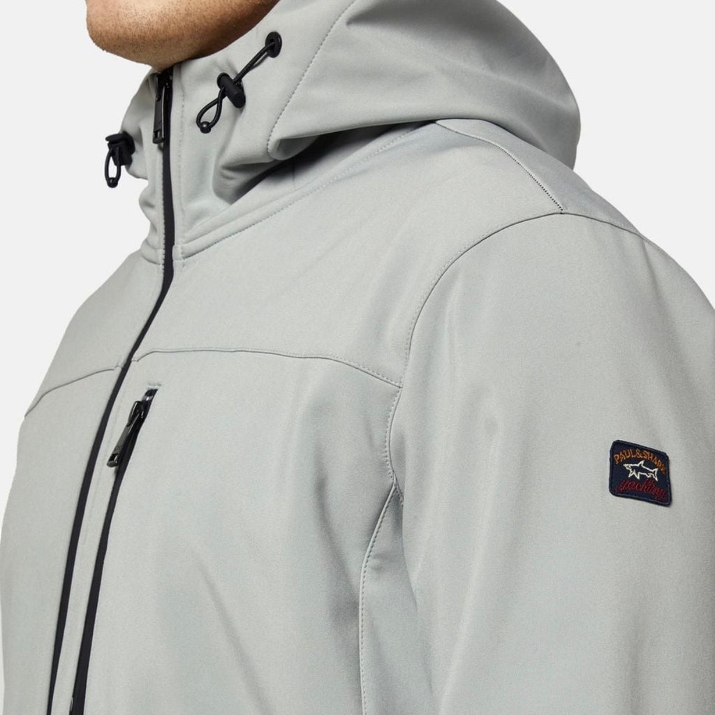Veste Softshell à Capuche Paul & Shark — Gris Clair