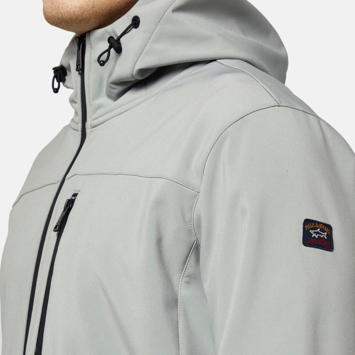 Veste Softshell à Capuche Paul & Shark — Gris Clair