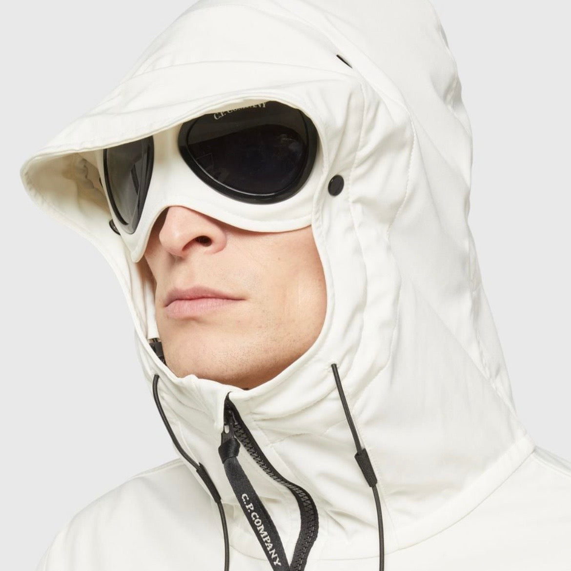 Veste à Capuche C.P. Company lunettes - Écru