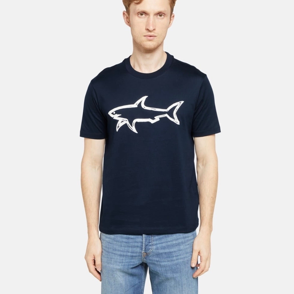 T-shirt Paul & Shark — Bleu Marine Requin Dessiné