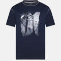 T-shirt Paul & Shark — Bleu Marine Montagnes & Requin