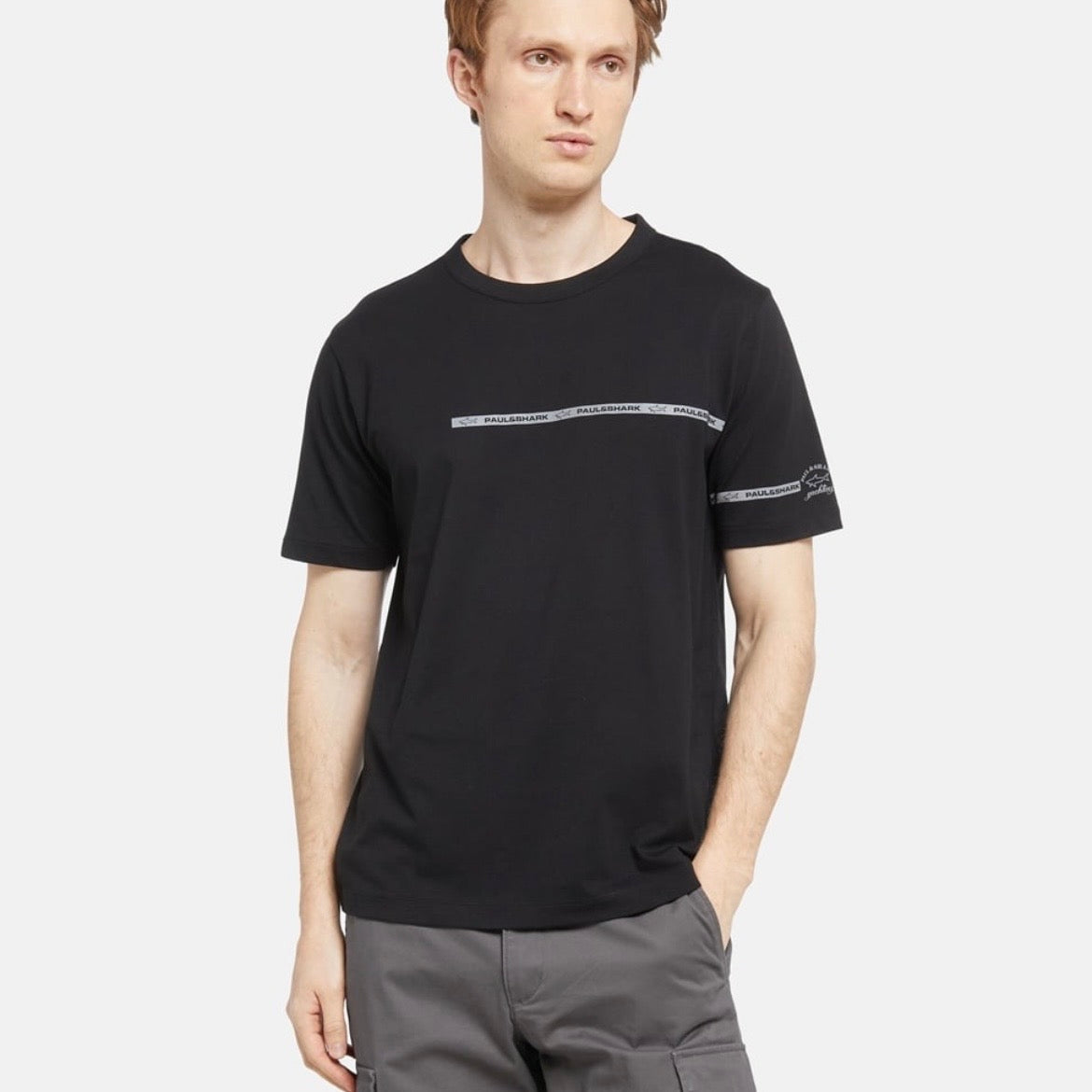 T-shirt Paul & Shark — Noir Bande Logo