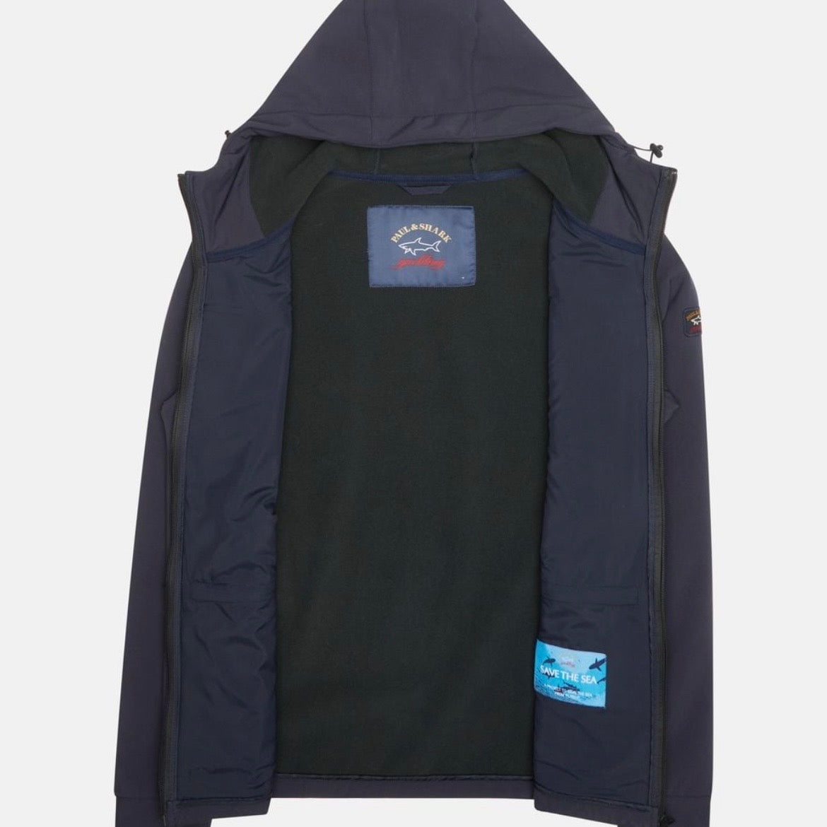 Veste Softshell à Capuche Paul & Shark — Bleu Nuit