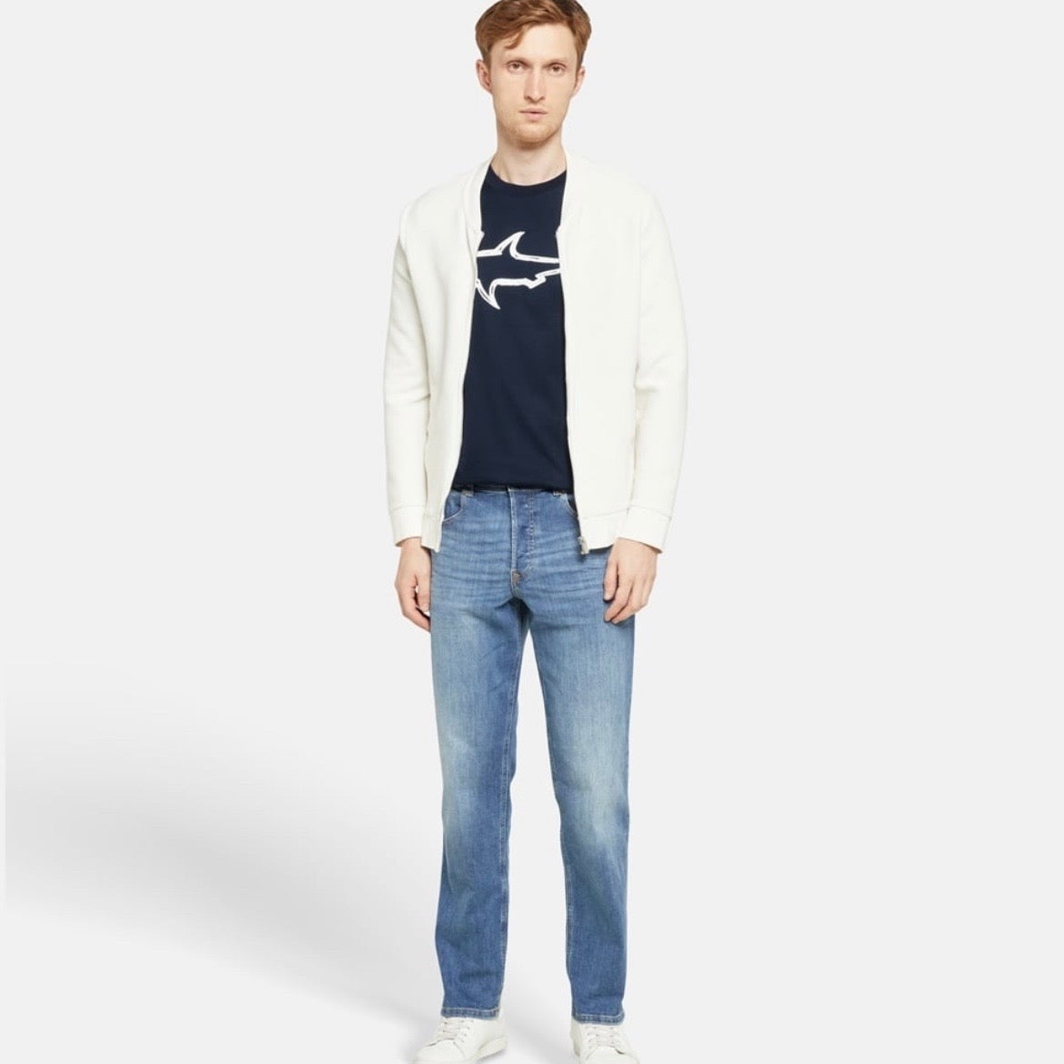 T-shirt Paul & Shark — Bleu Marine Requin Dessiné