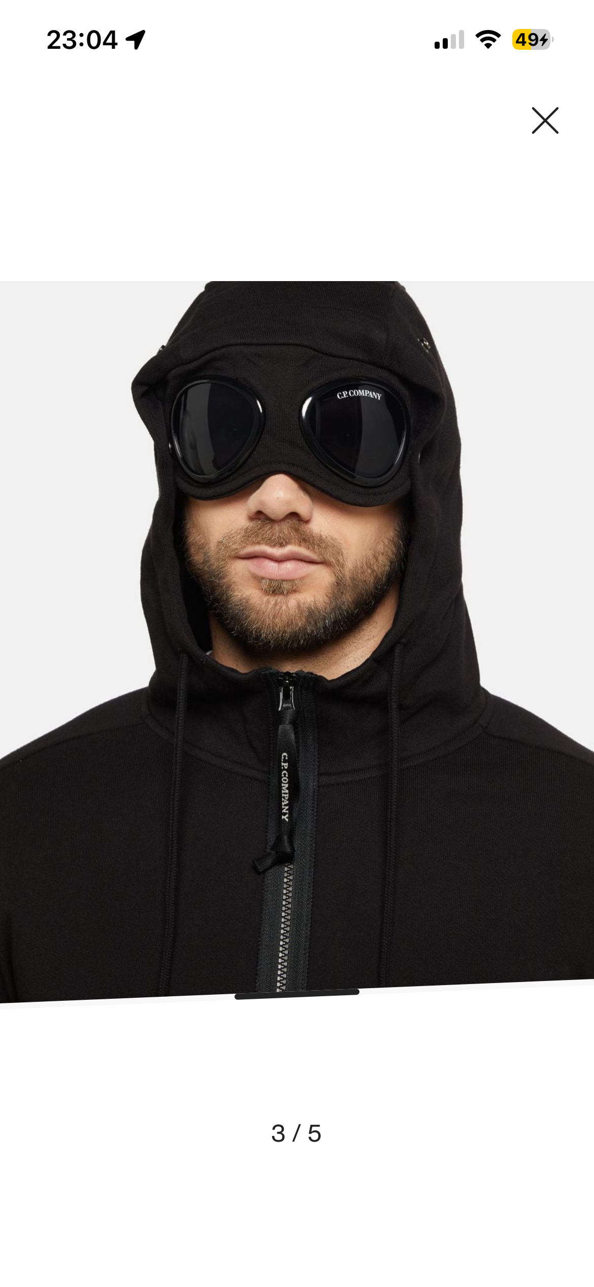 Sweat Zippé à Capuche C.P. Company - Noir