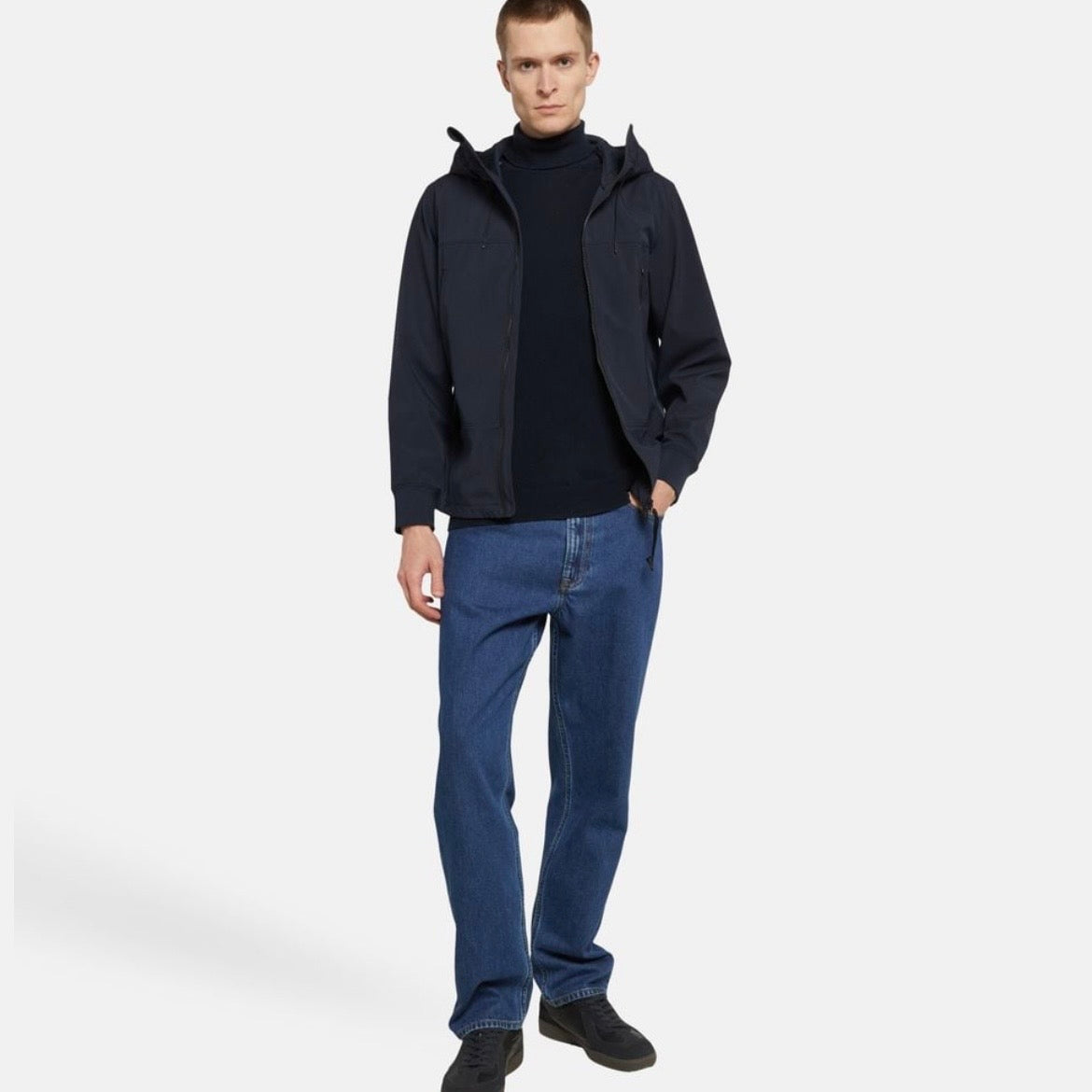 Veste à Capuche C.P. Company lunettes Bleu Marine