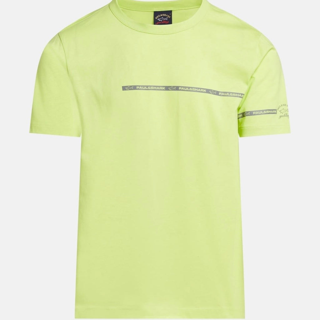 T-shirt Paul & Shark — Jaune Fluo Bande Logo