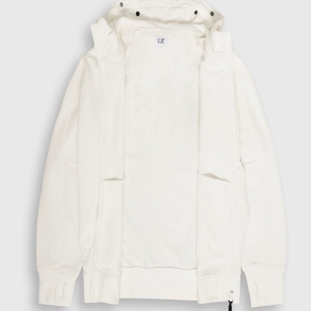 Sweat Zippé à Capuche C.P. Company Premium - Blanc