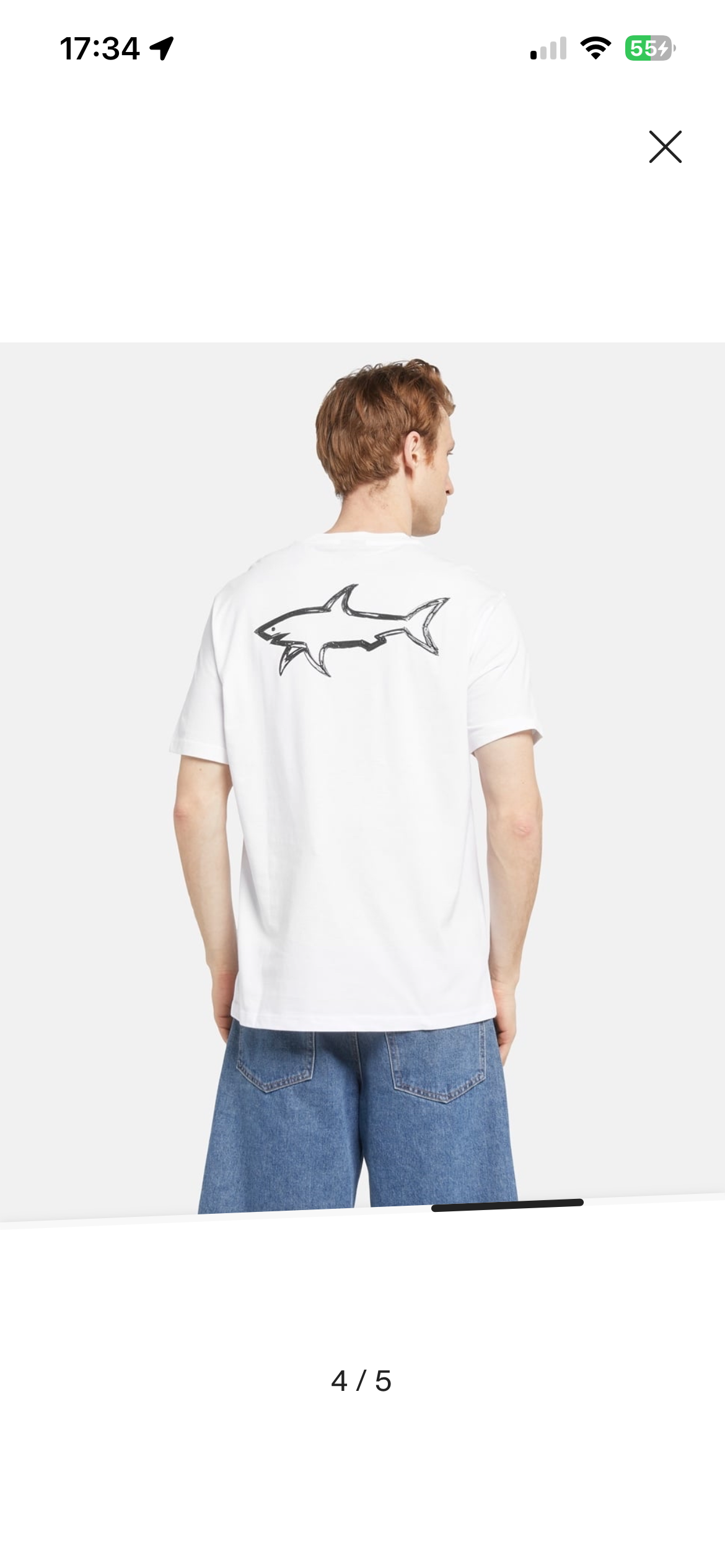 T-shirt Paul & Shark — Blanc Patch Arqué