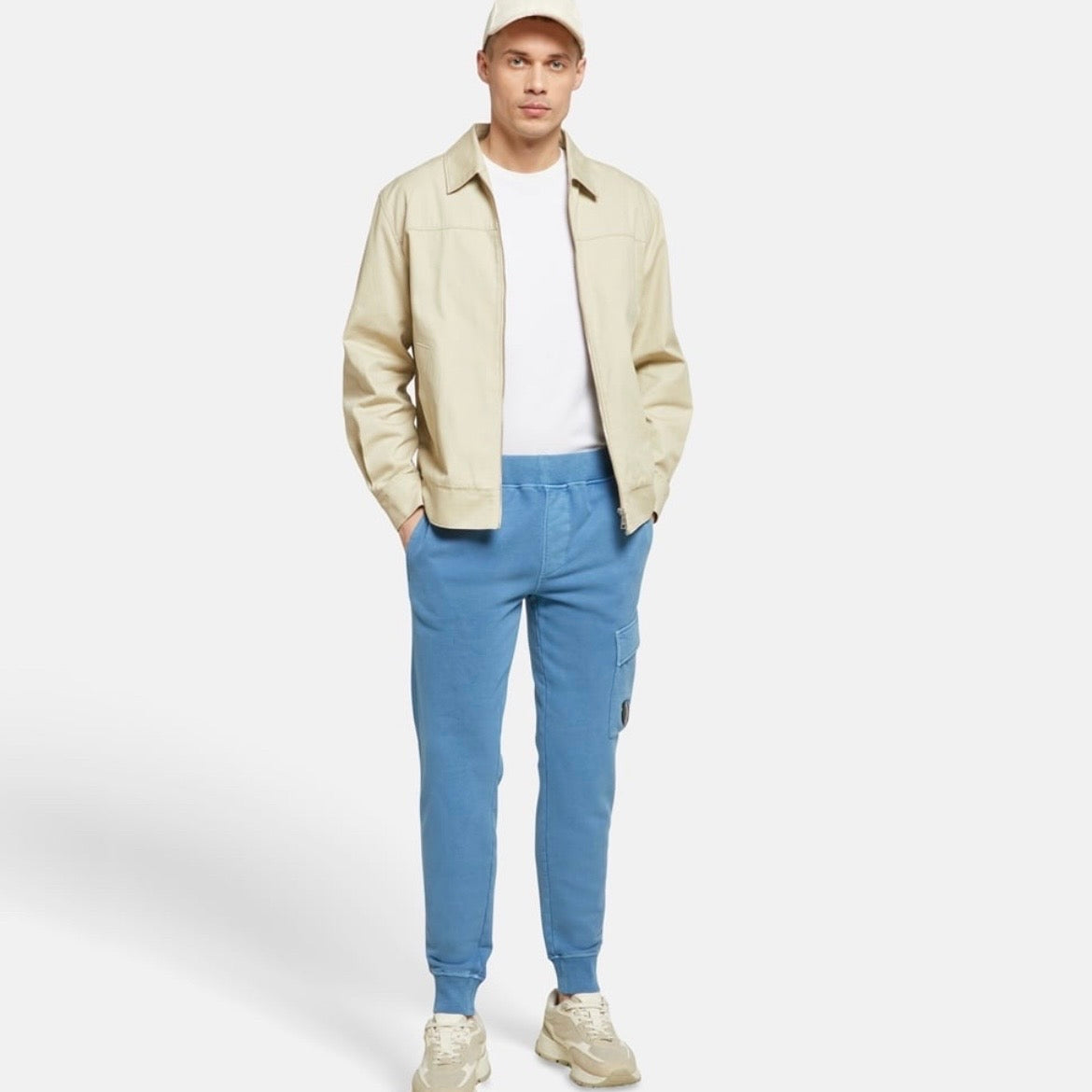 Pantalon Jogging CP Company — Bleu Ciel Délavé